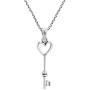 AeraVida Romantic Inspired Key to My Heart .925 Sterling Silver Pendant Necklace