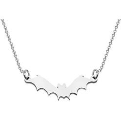 KUIYAI Tiny Bat Charm Necklace Bat Pendant Necklace Vampire Jewelry Halloween Necklace