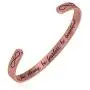 Luvalti ''Be Strong, Be Fearless, Be Beautiful'' Stainless Steel Bracelet - Cuff Bracelet - Motivational Jewelry Gift