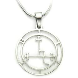 Sigil of Lilith Necklace, with 20'' Snake Chain, Pure 304 Stainless Steel Pendant and Chain