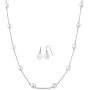 Honora 7.5-8 mm & 8-8.5 mm Freshwater Cultured Pearl Necklace & Earrings Set in Sterling Silver
