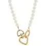 Eseres Pearl Necklace for Women with Heart Knot Pendant Girls Gift Eseres Pearl Necklace for Women with Heart Knot Pendant Girls Gift