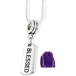 Blessed Necklace | Religious Jewelry for Women and Men Charm Snake Chain Necklace