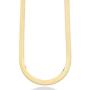 Miabella Solid 18K Gold Over Sterling Silver Italian 10mm Flat Herringbone Chain Necklace for Women Men 17, 18, 20, 22 Inch 925 Made in Italy