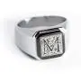 Tioneer Stainless Steel Monogram Initial Signet Biker Rings for Men, Square Flat Top (Black, Gold, Silver), Size 7-16 Tioneer Stainless Steel Monogram Initial Signet Biker Rings for Men, Square Flat Top (Black, Gold, Silver), Size 7-16