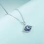 PEIMKO Evil Eye Pendant Necklace for Women 925 Sterling Silver Greek Protection Jewelry Amulet Gift for Girls Boys