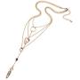 Exquisite Sequins Multilayer Pendant Necklace Multi-layer Bar Pendant Necklace Long Choker Necklace for Women Lady Girl