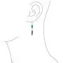 Native American Style Stabilized Turquoise Feather Leaf Leverback Dangle Earrings For Women Teen 925 Sterling Silver Native American Style Stabilized Turquoise Feather Leaf Leverback Dangle Earrings For Women Teen 925 Sterling Silver