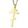 Stainless Steel Russian Orthodox Cross Crucifix Byzantine Pendant Necklace for Men Women,24'' Curb Chain Stainless Steel Russian Orthodox Cross Crucifix Byzantine Pendant Necklace for Men Women,24'' Curb Chain