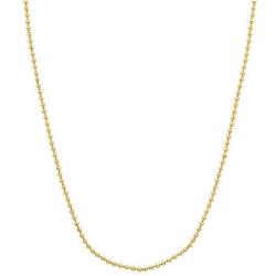 The Bling Factory 1mm-6mm 14k Yellow Gold Plated Ball Military Chain Necklace or Bracelet