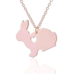 Mall of Style Easter Bunny Necklace for Girls/Women - Rabbit Pendant Necklace - Easter Gifts for Girls - Easter Jewelry for Women - Hare Jewelry - Stainless Steel Jewelry