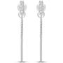 Highstreet .925 Sterling Silver dangling drop chain earrings for women | elegant design | hypoallergenic | light and easy on the ear for all day use