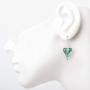 SUVANI Sterling Silver Hand Blown Glass Jewelry Heart Shaped Dangle Earrings, Color Variations