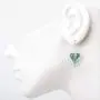SUVANI Sterling Silver Hand Blown Glass Jewelry Heart Shaped Dangle Earrings, Color Variations