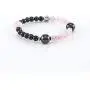 Modern ŌM Day & Night Wrist Mala for Women | Authentic Shungite Stone Bracelet for EMF Protection | 6mm Rose Quartz and Rhodium Plated Sterling Silver Yoga Jewelry Modern ŌM Day & Night Wrist Mala for Women | Authentic Shungite Stone Bracelet for EMF Protection | 6mm Rose Quartz and Rhodium Plated Sterling Silver Yoga Jewelry