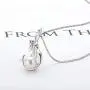 Pearl Necklace Mermaid Deer Elk Horn Antler Star Shaped Freshwater Cultured White Pearl Pendant with Silver Chain Jewelry Gifts for Women Girls