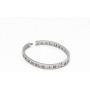 Baoli Zircon Jewelry Roman Numerals Bangle Bracelet for Women (Silver)