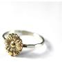 Retro Sunflower Ring Sterling Silver Delicate Sunflower Ring Bride Wedding Gifts Jewelry，Petal Ring Womens