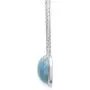 Sterling Silver Natural Aquamarine Necklace for Women