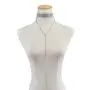 Aukmla Rhinestone Choker Lariat Diamond Necklace Body Chain Drop Diamante Choker Statement Jewelry Bridal Party Gift for Women and Girls