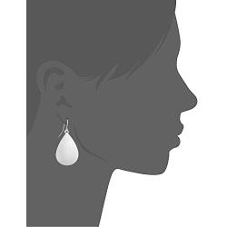 HUIMEI Fishhook Teardrop Earrings with Brushed Finished Dangle Earrings