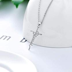 WINNICACA Faith Necklace Cross Necklaces for Women 925 Sterling Silver Celtic Knot Faith/Grateful/Blessed Pendant Jewelry Birthday for Girls Teens