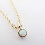 HONEYCAT Opal Bezel Set Necklace in Gold, Rose Gold, or Silver | Minimalist, Delicate Jewelry