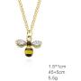 YINLIN Danity Honey Bumble Bee Dangle Drop Earring Animal Rhinestone Crystal Bee Jewelry