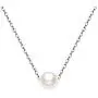 14K Solid Gold Pearl Necklace for Women, Real Freshwater Cultured Pearl Pendant Necklace 7.5mm Dainty Single Pearl Choker Adjustable Necklaces Fine Jewelry Gift for Her, Mom, Wife 16''-18''