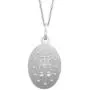 Ritastephens Italian Sterling Silver Miraculous Virgin Mary Medal Latin Prayer Charm Pendant Necklace (Mini, Small)