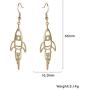 cooltime Stainless Steel Rocket Dangle Earrings for Girls and Women - Science Earrings Unique Gift for Girls