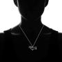 Jewelili Sterling Silver Natural White Round Diamond Accent Critters Pendant Necklace, 18'' Rolo Chain