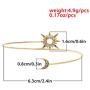 YouU 2 Pcs Boho Simple Metal Women Upper Arm Bangle Bracelet Star Moon Open Cuff Armband Armlet Jewelry Gold with Storage Box