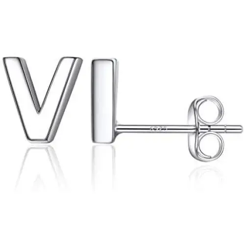 Silvora Initial Letter Stud Earrings Women Sterling Silver Alphabet A-Z Dainty Letter Jewelry Minimalism Personalized Charms for Teen Girls Silvora Initial Letter Stud Earrings Women Sterling Silver Alphabet A-Z Dainty Letter Jewelry Minimalism Personalized Charms for Teen Girls