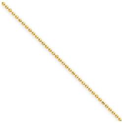 1mm thick 14k gold plated sterling silver 925 Italian diamond cut BALL bead chain necklace bracelet anklet - 6'', 8'', 10'', 12'', 14'', 16'', 18'', 20'', 22'', 24'', 26'', 28'', 30'', 32'', 34'', 36'', 38'', 40''