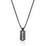 HZMAN Mens Stainless Steel Razor Blade Model Dog Tag Pendant Hip Hop Necklace,22+2'' Chain