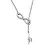 FUSTMW Gymnast Gift Gymnastics Y Necklace Infinity Love Charm Gymnast Jewelry Gymnastics Class Gift for Women Girls