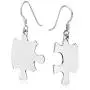 Fun & Chic Jigsaw Puzzle Pieces .925 Sterling Silver Dangle Earrings