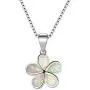 CiNily Opal Leaf/Flower Pendant Necklace for Women Silver Plated Jewelry Gift CiNily Opal Leaf/Flower Pendant Necklace for Women Silver Plated Jewelry Gift