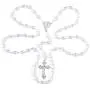 ROSABLESS Rosary Catholic Necklace Blue Crystal Beads Necklace with Alloy Christian Vintage Cross Religious Prayer Rosaries Jewelry Gifts ROSABLESS Rosary Catholic Necklace Blue Crystal Beads Necklace with Alloy Christian Vintage Cross Religious Prayer Rosaries Jewelry Gifts