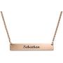 MyNameNecklace Personalized Bar with Heart Beat Cardiogram Engraved Necklace - Custom Name Jewelry Valentines Day Love Gift for Her