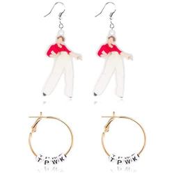 GROBRO7 2Pairs Harry Singer Earrings TPWK Earrings Jewelry Drop Dangle Acrylic Earrings Fashion Acrylic Earrings Birthday Gift Dress up Accessories for Women Girls
