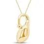 Jewel Zone US Natural Diamond Accent Calla Lily Pendant Necklace in 14K Gold Over Sterling Silver Jewel Zone US Natural Diamond Accent Calla Lily Pendant Necklace in 14K Gold Over Sterling Silver