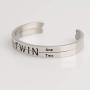 ENSIANTH Twins Gift Twin Bracelet Twin One Twin Two Cuff Bangle