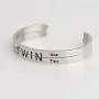 ENSIANTH Twins Gift Twin Bracelet Twin One Twin Two Cuff Bangle ENSIANTH Twins Gift Twin Bracelet Twin One Twin Two Cuff Bangle