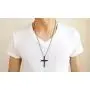 Stainless Steel Nail Cross Pendant Necklace,Mens Punk Jesus Faith Necklace Polished Gold Silver Black 24 Inch Stainless Steel Nail Cross Pendant Necklace,Mens Punk Jesus Faith Necklace Polished Gold Silver Black 24 Inch