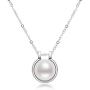 Pearl Pendant Necklace Freshwater Cultured White Pearl Necklace with Sterling Silver Chain Pearl Jewelry Gifts for Women Girls Wife