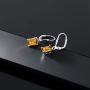 Gem Stone King 925 Sterling Silver Yellow Citrine Earrings For Women (3.30 Cttw, Gemstone Birthstone, Emerald Cut 8X6MM)