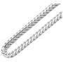 Sterling Silver Italian 2.5mm Solid Franco Square Box Link 925 Sterling Silver -Made in Italy