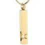 zeqingjw Gold Cremation Jewelry for Ashes Necklace Stainless Steel Crystal Bar Charm Urn Pendants Ashes Cube Memorial Keepsake Jewelry zeqingjw Gold Cremation Jewelry for Ashes Necklace Stainless Steel Crystal Bar Charm Urn Pendants Ashes Cube Memorial Keepsake Jewelry